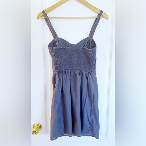 Abercrombie Button Up Cami Dress in Navy - Picture 2 of 2